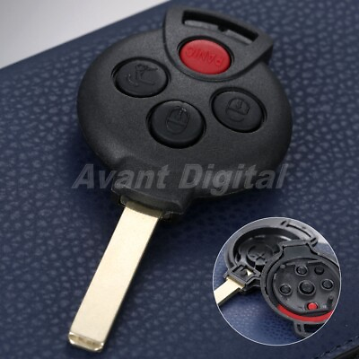 #ad New Uncut Remote Key Fob 4Button For 2005 2015 Mercedes Benz Smart Fortwo $4.48