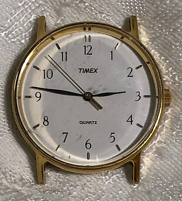 #ad Vintage Men#x27;s Timex Quartz Water Resistant Watch For Parts or Repair $8.00