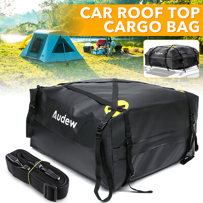 AUDEW Car Roof Rack Top Bag Cargo Carrier Waterproof Rooftop Organizer 15 Cubic $31.34