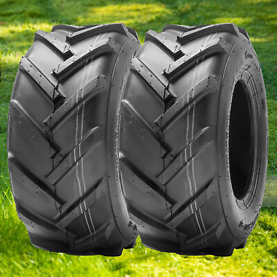 #ad Set 2 15X6.00 6 Lawn Mower Tires 4Ply Heavy Duty 15X6X6 Garden Tractor Lug Tires $65.97