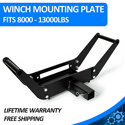 #ad Foldable Winch Mounting Plate Cradle Mount For 2#x27;#x27; Hitch Receiver 4WD SUV Truck $39.95
