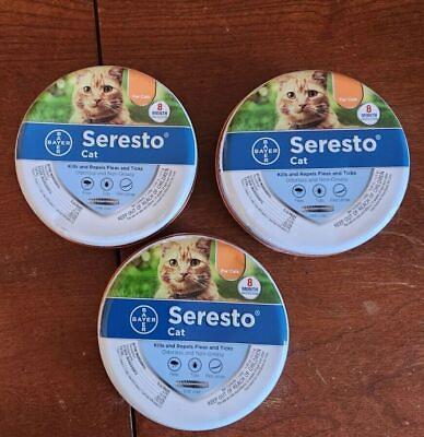 #ad 3 pieces of Seresto Fleaamp;Tick collar cat collar 8 months protection US $32.93