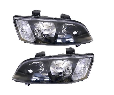 #ad Headlights Pair Black For Holden Commodore Ve 2010 2013 AU $320.48
