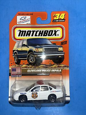 #ad MatchBox Cleveland Police Impala Chevy Series 7 #33 of 100 New On Card B $3.35