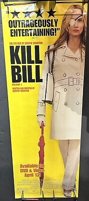 #ad Kill Bill: Vol 1 2003 Vintage 72X26 Elle Driver Life Size DVD Promo Movie Poster $62.99