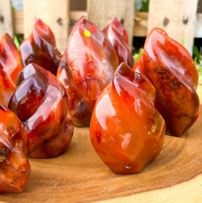 #ad Carnelian Flame Shape Red Agate Healing Crystal Tower Specimen Home Decor Gift $16.98