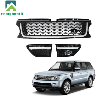 #ad Grille Air Side Vents Autobiography Chrome Black For Range Rover Sport 2010 2013 $95.23