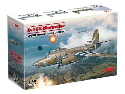 #ad ICM 48320 B 26B Marauder WWII American Bomber 1:48 Aircraft Model Kit $91.99