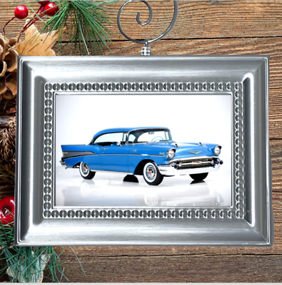 #ad 1957 Chevy Bel Air Chevrolet Classic Car Christmas Tree Ornament $9.95