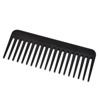 #ad 19 Teeth Wide Tooth Comb Black Plastic Heat resistant Hair Styling Tools $15.99