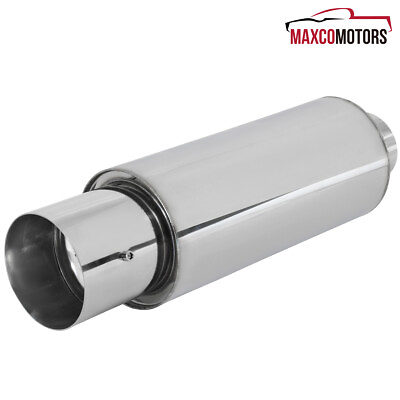 #ad Muffler Exhaust Fits Stainless 2.5quot; Inlet 4quot; Outlet Spiral N1 Style Silencer $32.49