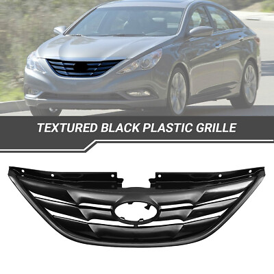 #ad Fit For 2011 2012 2013 2014 Hyundai Sonata Textured Black Front Grille Assembly $45.90