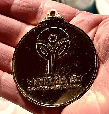 #ad RARE Comm Gold Medal In Plastic Pouch; Australia Games ‘85 amp; Back Victoria 150 AU $429.00