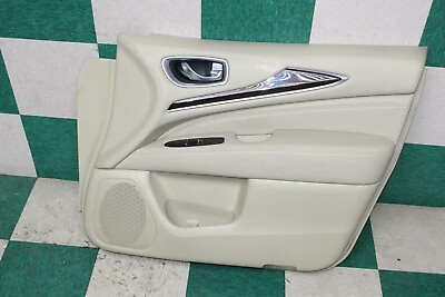 #ad 2013 JX35 Leather Tan Interior Front Passenger Side Right Door Trim Panel OEM $89.99