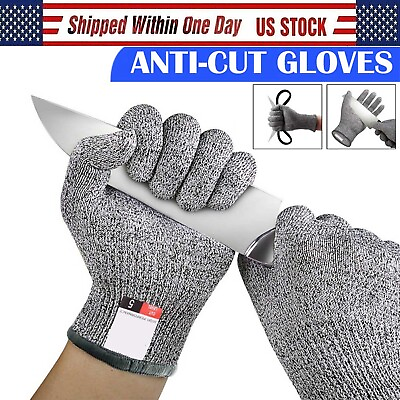 #ad Protective Cut Resistant Gloves Level 5 Certified Safety Cut Meat Wood Carving $4.49