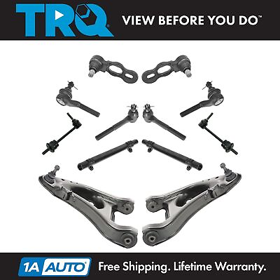 #ad TRQ 12pc Steering Suspension Kit Control Arms Ball Joints Tie Rods End Links $274.95