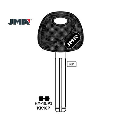 #ad JMA Replacement Uncut Key Blank for Hyundai Kia KK10P HY 18.P3 5 Pack $16.58