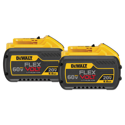 #ad DEWALT DCB6092 2 Pack 20V 60V MAX FLEXVOLT 9 Ah Lithium Ion Battery New $292.99