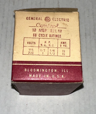 #ad Vintage General Electric CR2790E100A3 Control Relay 10 Amp 230 V 60 CY June 58 $45.74