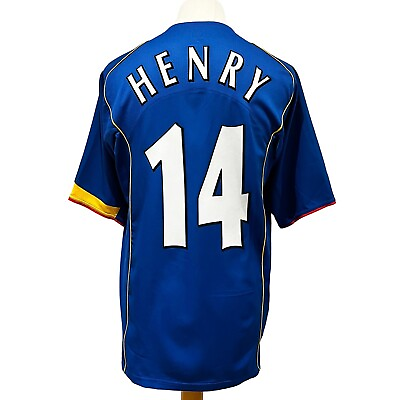 #ad HENRY 14 ARSENAL 2004 06 Nike Away Football Shirt Jersey L Third Soccer VTG GBP 99.99