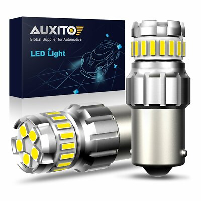 #ad #ad 2x AUXITO 1156 LED Reverse Light Canbus Backup Bulb 6500K White Parking DRL Lamp $11.01