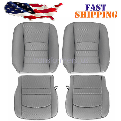#ad For 2013 2018 Dodge Ram 1500 2500 Tradesman Both Side Cloth Seat Cover Gray $101.09