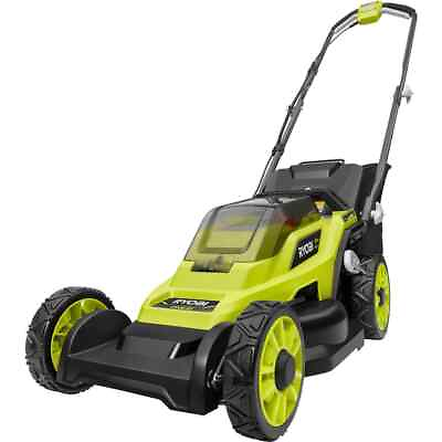 #ad Ryobi Electric Push Mower 18V Cordless 2in1 WalkBehindBaggerLowWheel ToolOnly $215.93