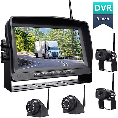 #ad Xroose Wireless Backup Camera Waterproof 9#x27;#x27; Monitor Night Vision Car View FW904 $399.99