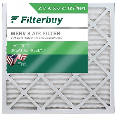 #ad Filterbuy 20x20x1 Pleated Air Filters Replacement for HVAC AC Furnace MERV 8 $36.40