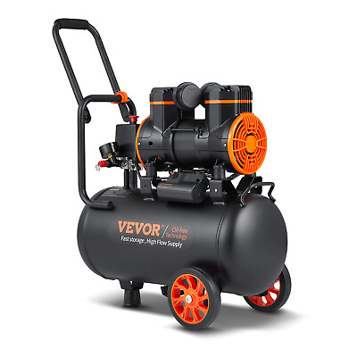#ad #ad VEVOR Air Compressor 6.3 Gallon 1450W 3.35 CFM@ 90PSI 70 dB Ultra Quiet Oil Free $179.99