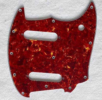 #ad Fits Fender OffSet Series Mustang Guitar Pickguard Scratch PlateRed Tortoise $13.99