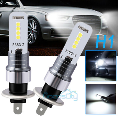 #ad 2X H1 LED Headlight Bulbs Conversion Kit 55W 6000K 80000LM High Low Beam Lamp $13.79