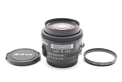 #ad Nikon Nikkor AF 24mm f 2.8 Prime Lens Wide Angle Filter w Caps N Mint From JAPAN $228.99