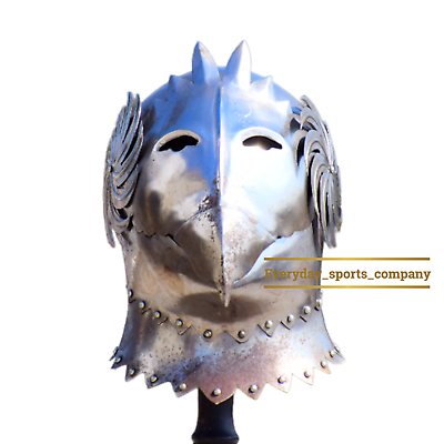 #ad Steel Medieval Tournament Helmet with Falcon Head Grotesque Face IMA HLMT 219 $180.41