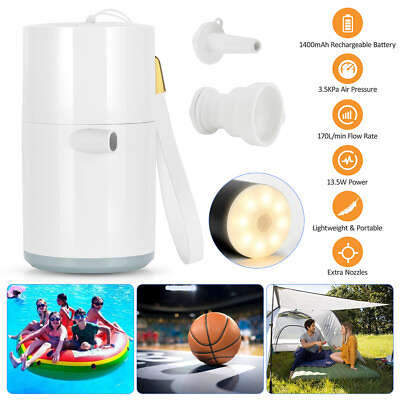#ad Electric Air Pump Inflation Pump for Air Mattress Swimming Rings Inflatable Beds $18.59