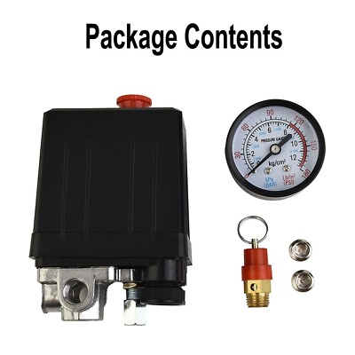 #ad 175 Psi 4 Port Air Compressor Pressure Manifold Regulator amp; Safety Valve New $32.92