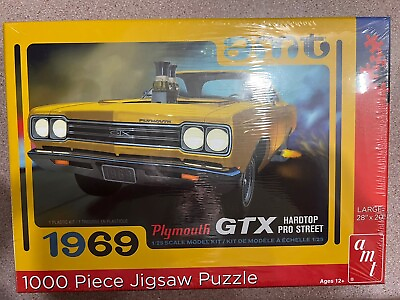 #ad Jigsaw Puzzle 1969 Plymouth GTX Hardtop Pro Street MODEL BOX PUZZLE 1000 piece $8.00