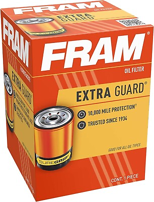 #ad Fram Extra Guard PH9688 10K Mile Change Interval Oil Filter Cylindrical 4quot; $3.99