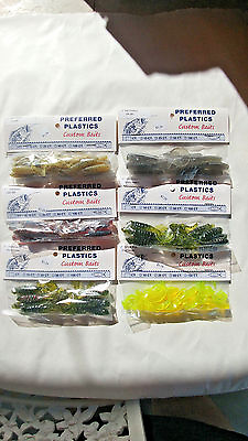 #ad Lot Grubs Preferred Plastics Grub Package 6 Packs of Bass soft plastics $6.49