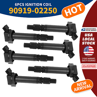 #ad Set of 6 FOR TOYOTA PARTS IGNITION COIL 90919 02250 DENSO 673 1309 90919 A2005 $118.99