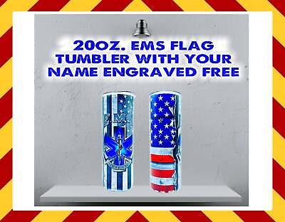 #ad EMS USA Flag Stainless Steel Double Insulated Water Cup $49.86