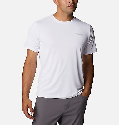 #ad Men#x27;s Columbia Hike Crew T Shirt White Medium $16.19
