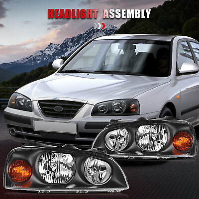 #ad Fits 2004 2006 Hyundai Elantra Replacement Front Headlights Assembly Lamps Pair $53.59
