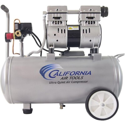 #ad Air Tools Steel Tank Air Compressor Ultra Quiet Oil Free Portable 1.0 hp 8 gal $209.47