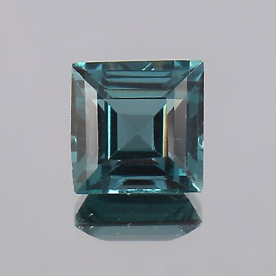 #ad AAA Natural Indicolite Blue Green Tourmaline Loose Square Gemstone Cut 8x8 MM $42.80