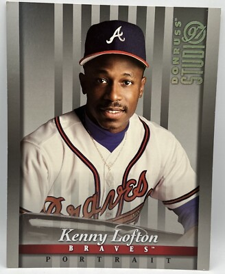 #ad Kenny Lofton Atlanta Braves Donruss Portrait Studio 1997 8X10 $9.57