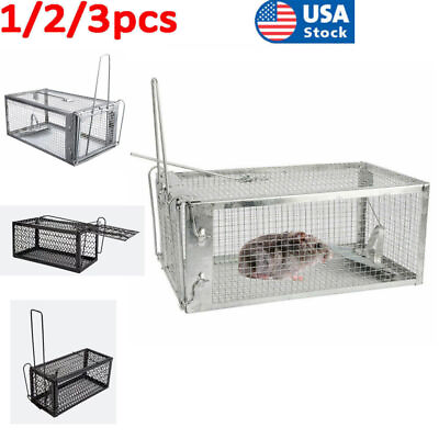 #ad Cage Trap Mouse Trap Live Humane Cage Squirrel Rat Mice Rodent Animal Catcher $10.99