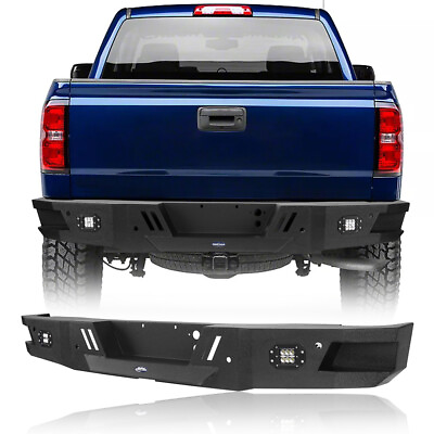 #ad Replacement Rear Bumper Guard w LED Light Fit 07 18 Chevy Silverado 1500 Steel $459.69