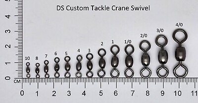 #ad 50 pcs Crane Swivel size 8 to 4 0 fishing tackle connector $5.99