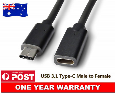 #ad USB 3.1 Type C Extension Cable Male to Female For Apple Macbook AIR Cord Lead AU AU $13.54
